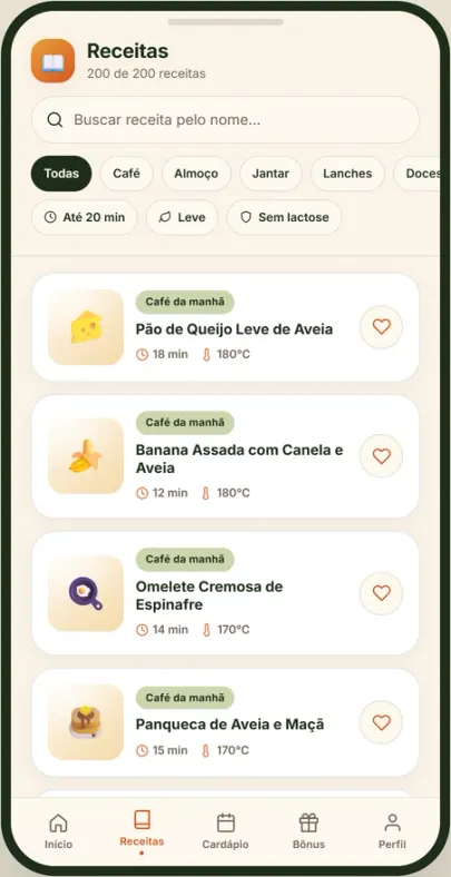 Catálogo de 200 receitas