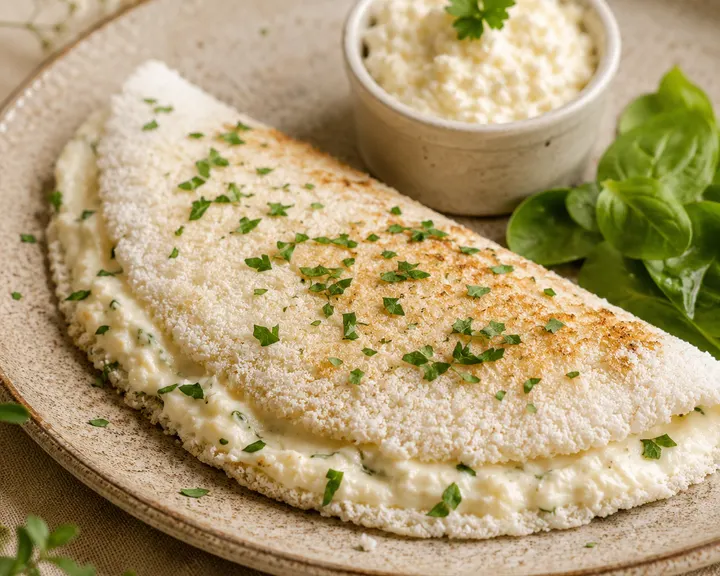 Tapioca recheada com ricota
